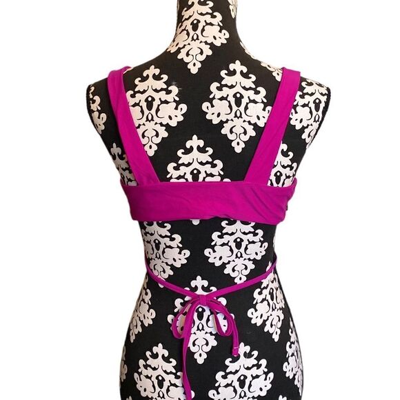 SherryDC Pink Cross Front High Cut Bikini NWT Size Medium - Picture 5 of 12